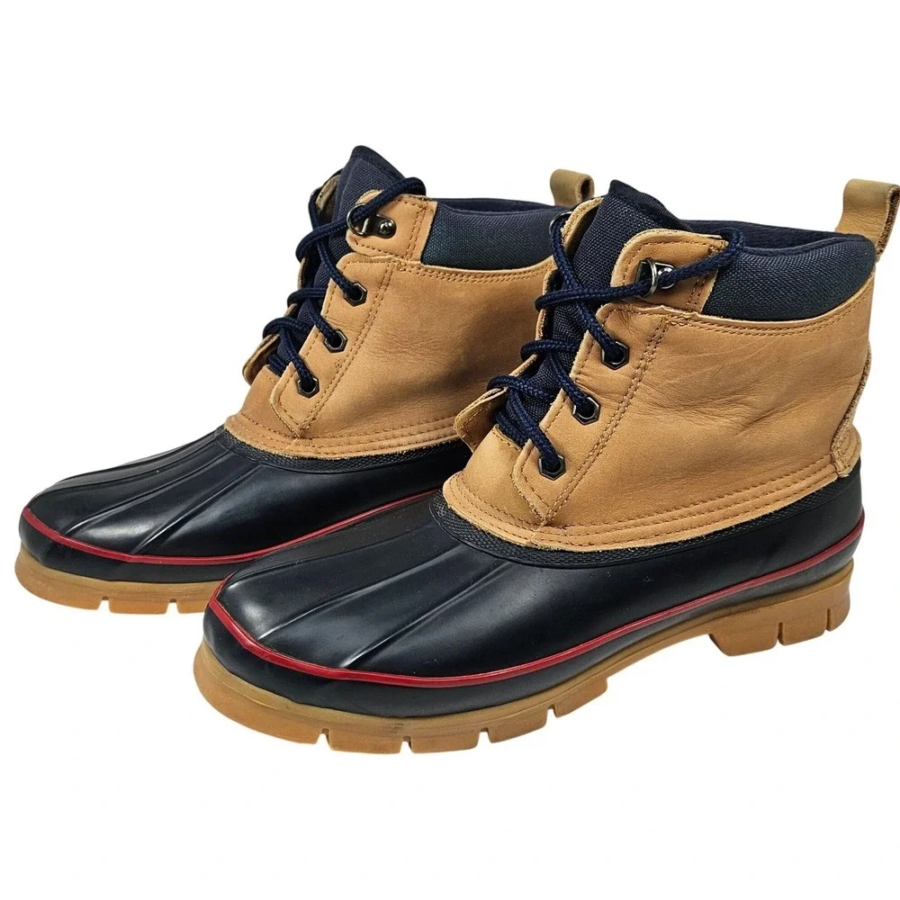 Lands' End Tan and Black Duck Boots